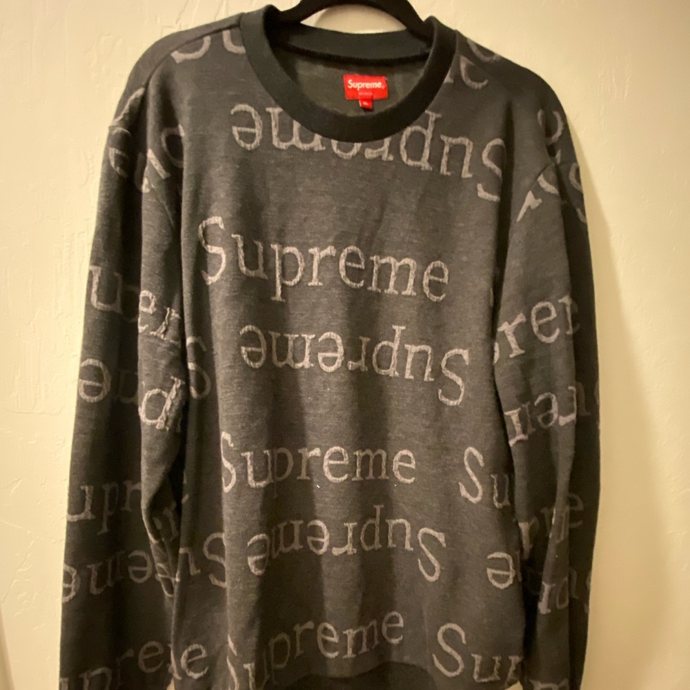Supreme Jacquard Logo Crewneck